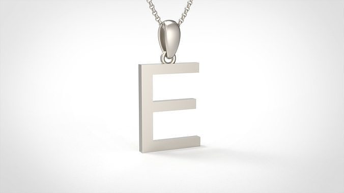 Model 606 Classic Initial Light E Letter 3D print model