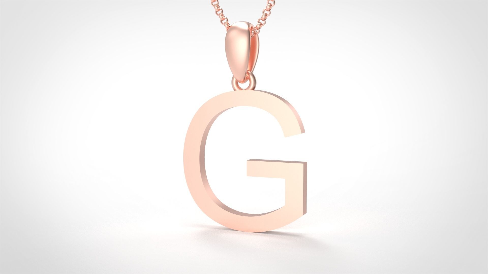 Model 608 Classic Initial Light G Letter 3D print model_5