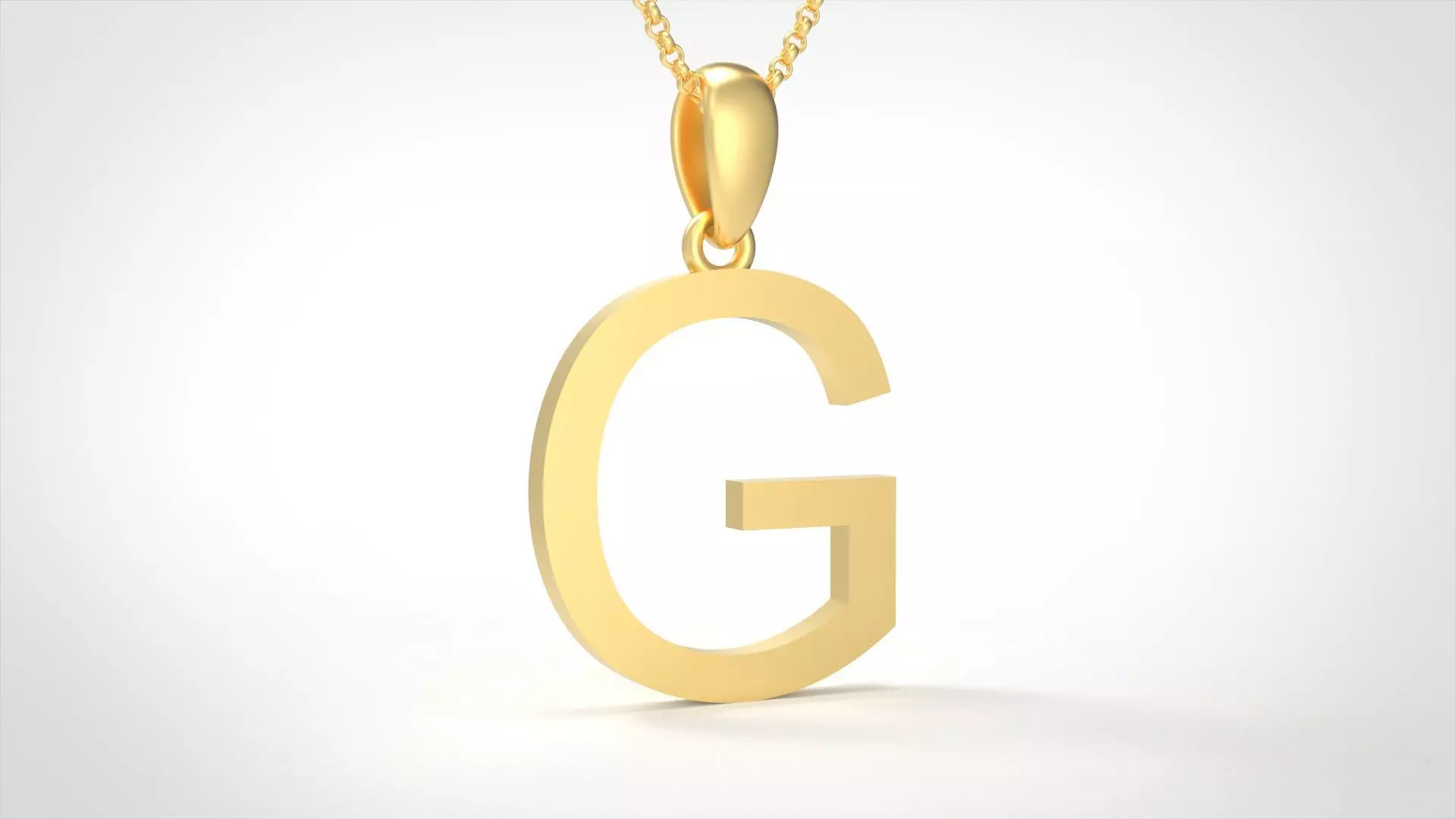 Model 608 Classic Initial Light G Letter 3D print model_0
