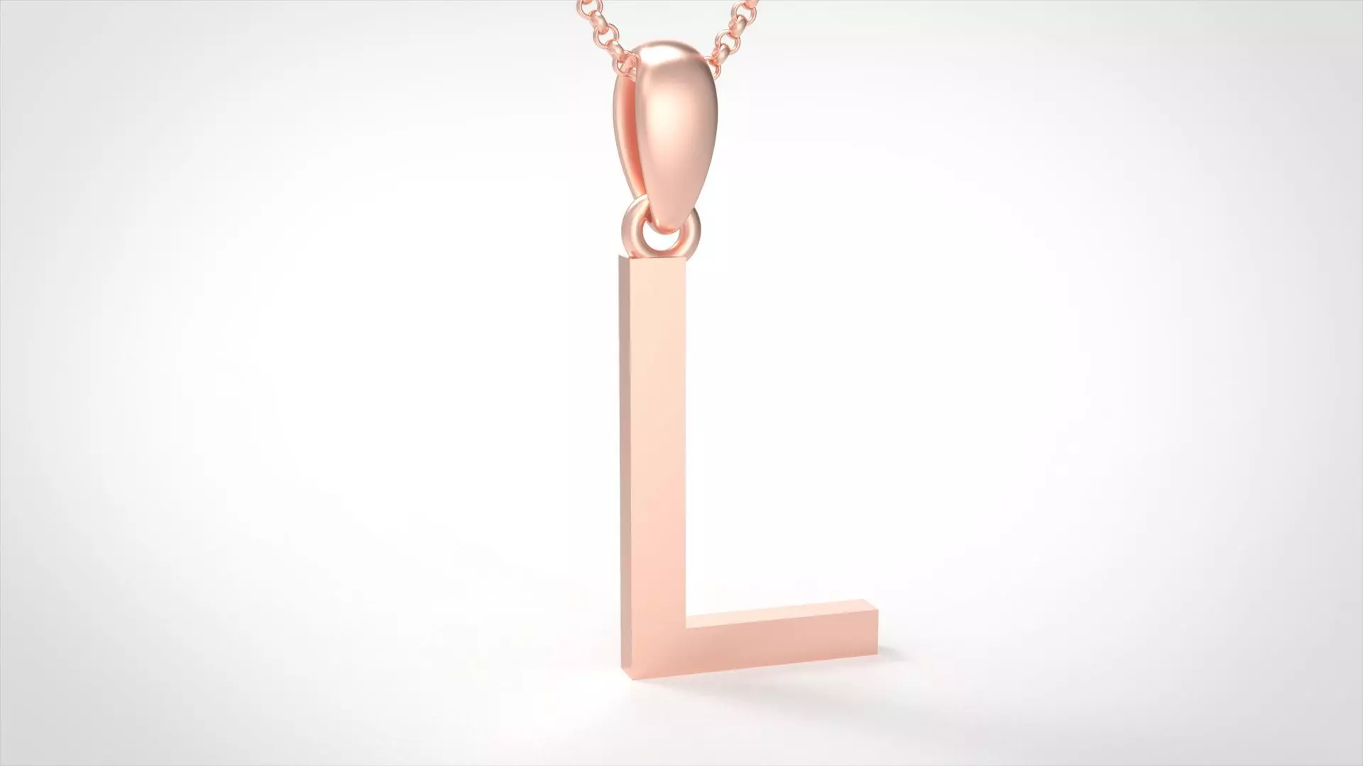 Model 613 Classic Initial Light L Letter 3D print model_0