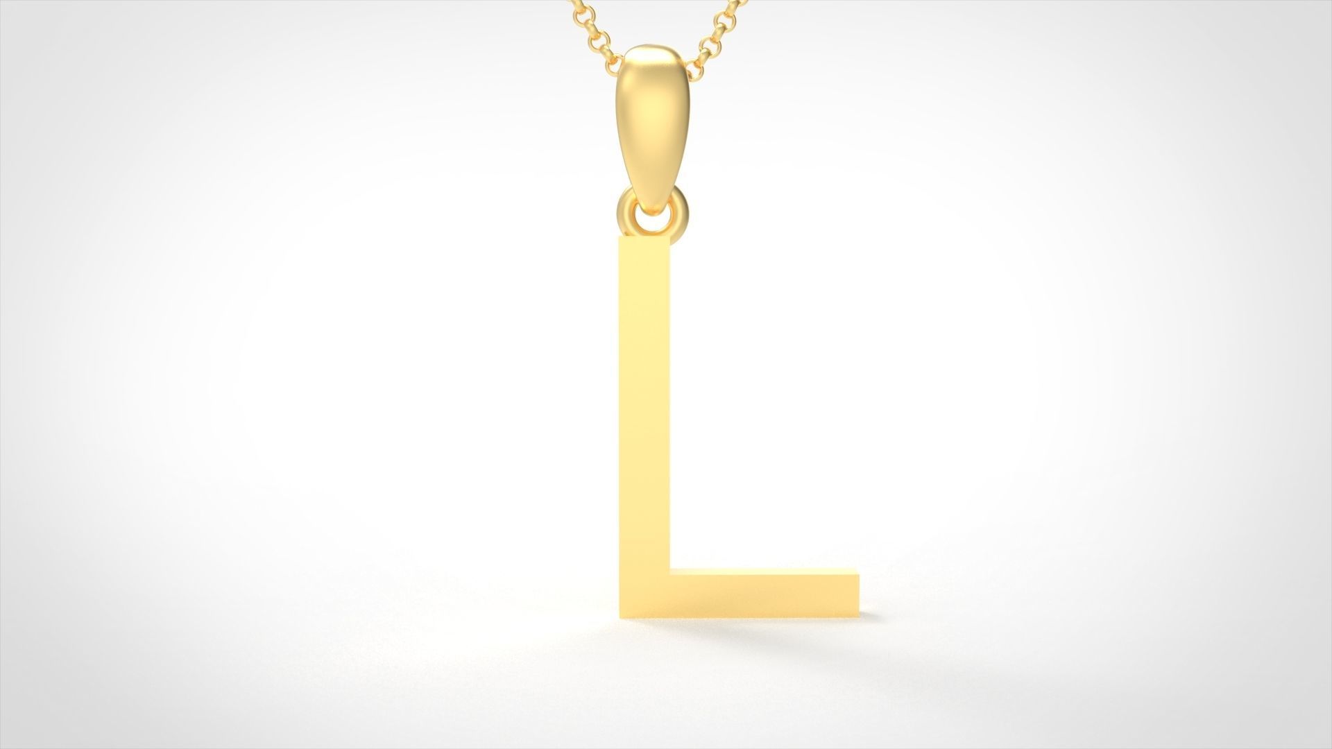 Model 613 Classic Initial Light L Letter 3D print model_1