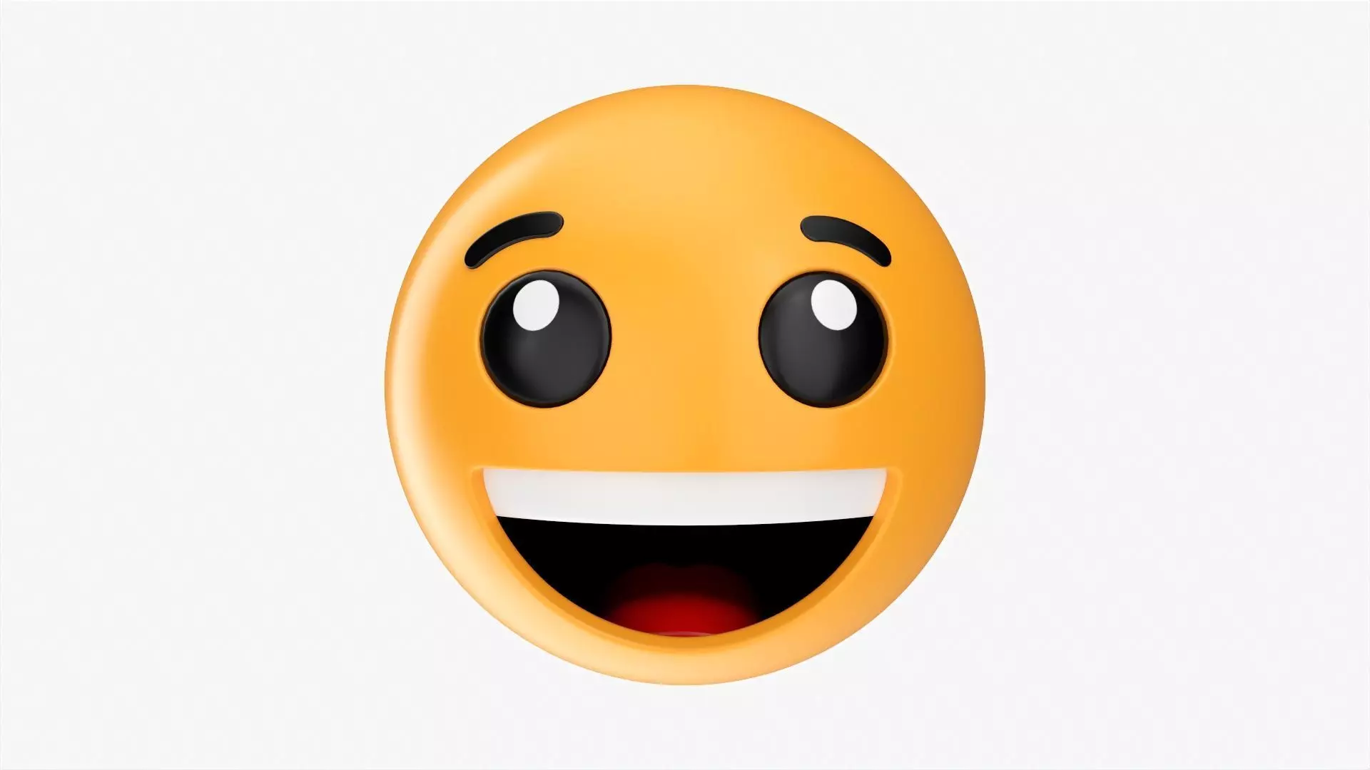 Emoji 068 White smiling 3D model
