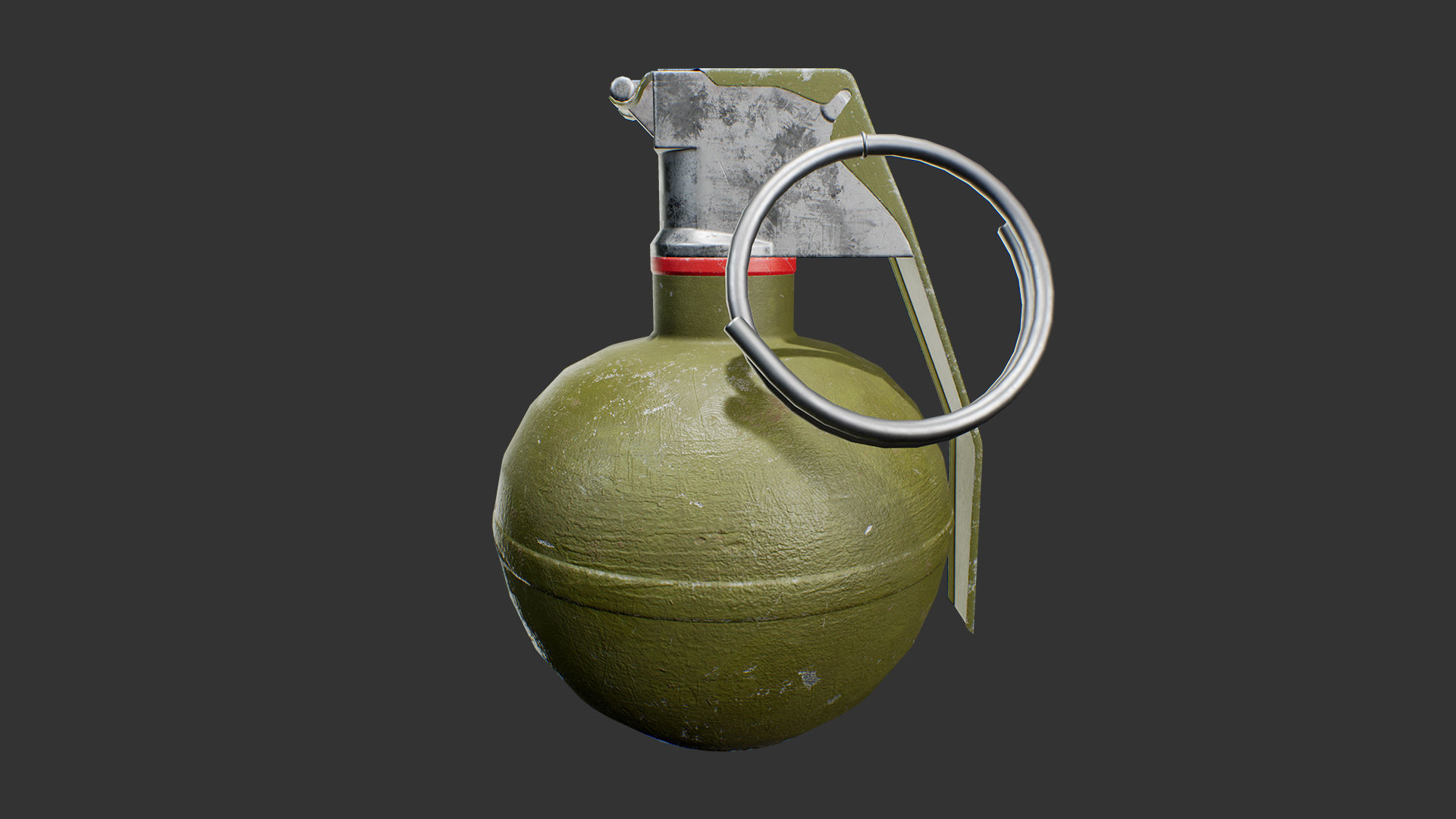 M33 Frag Grenade Low-poly 3D model_4
