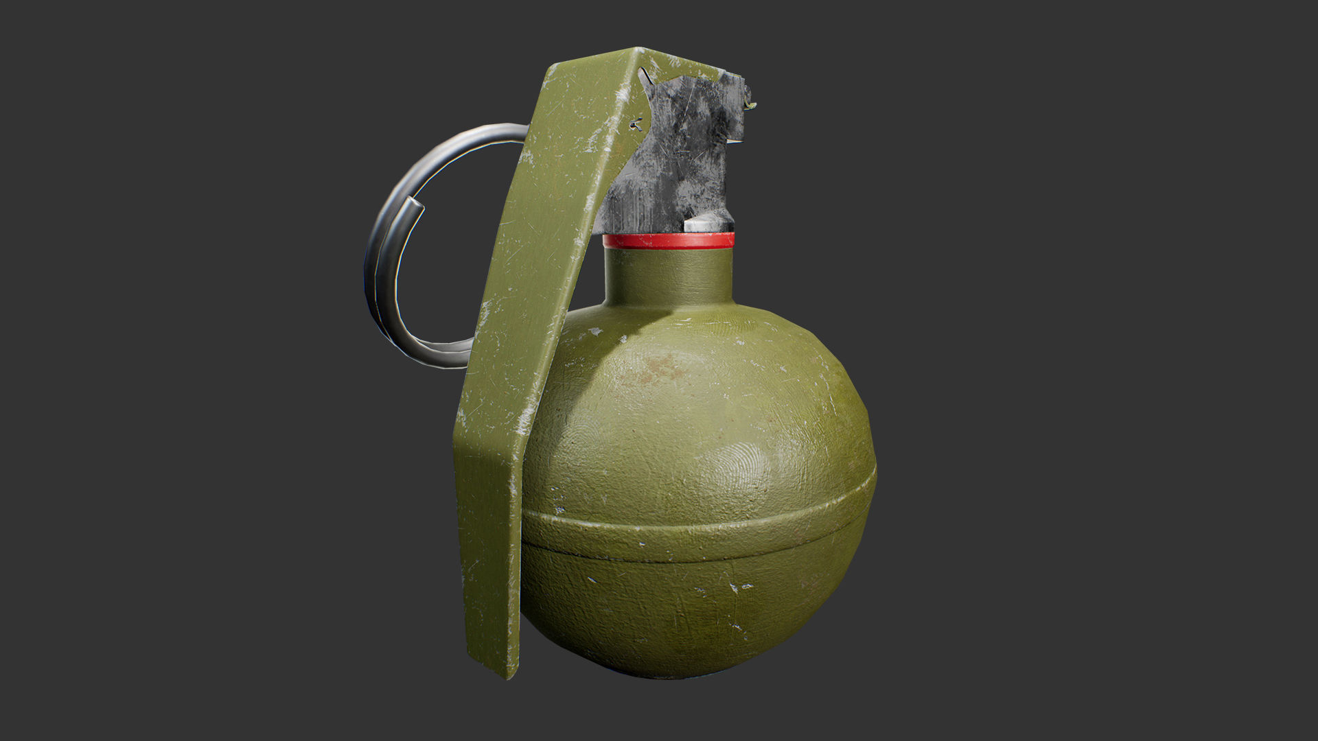 M33 Frag Grenade Low-poly 3D model_7