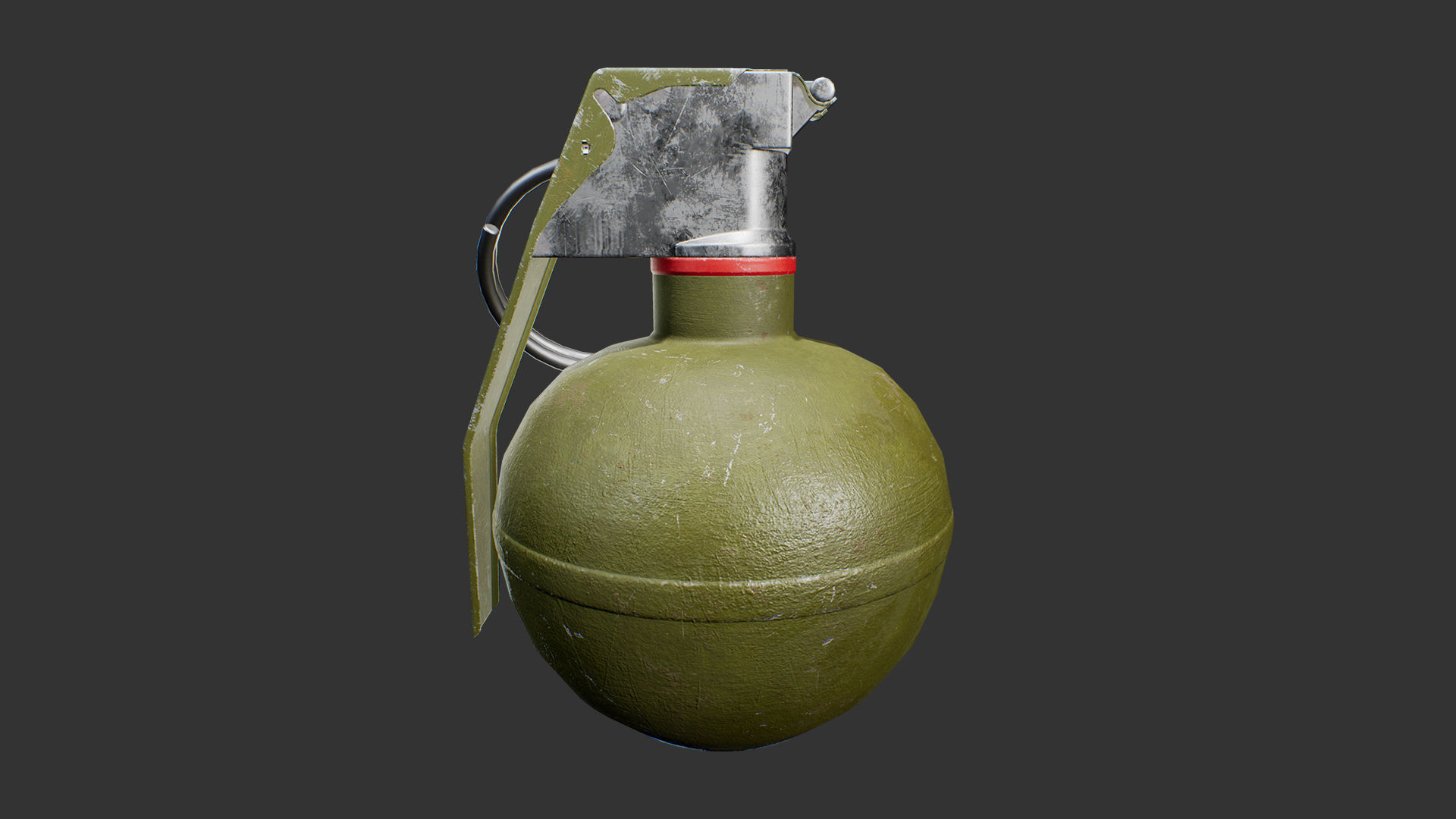 M33 Frag Grenade Low-poly 3D model_2