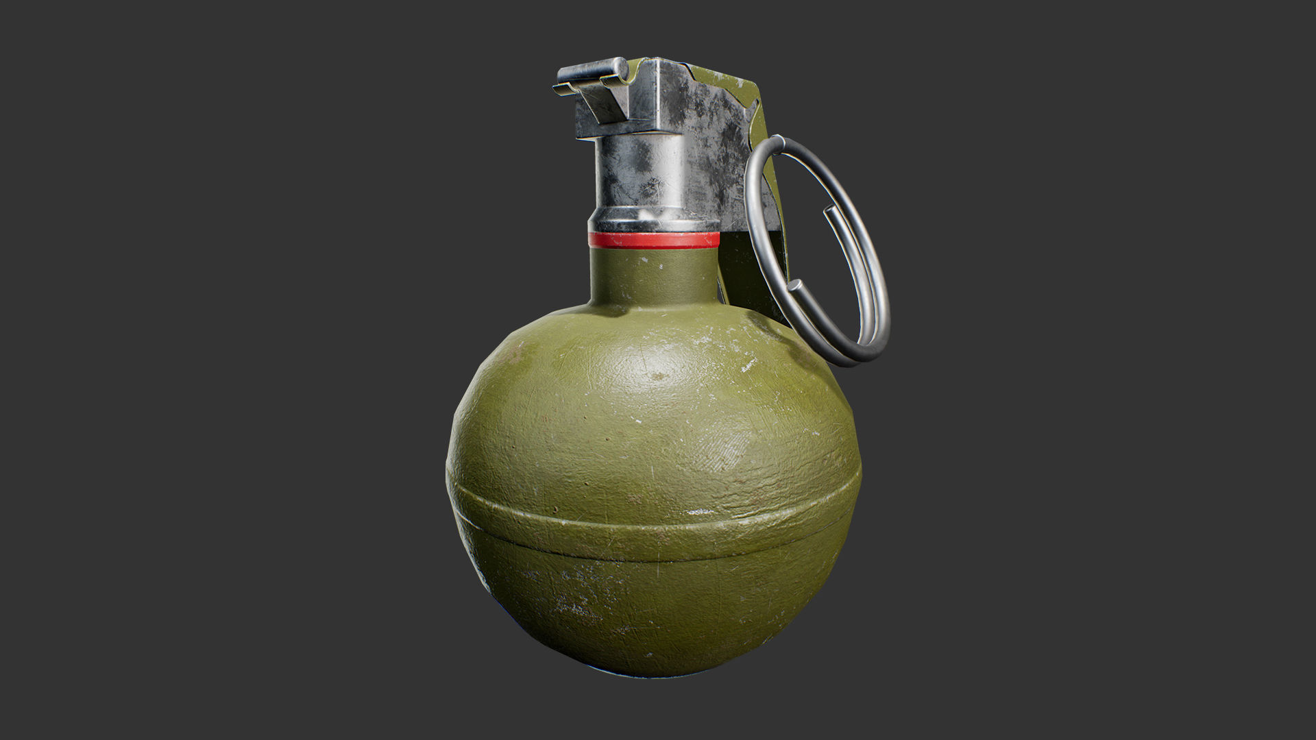 M33 Frag Grenade Low-poly 3D model_6