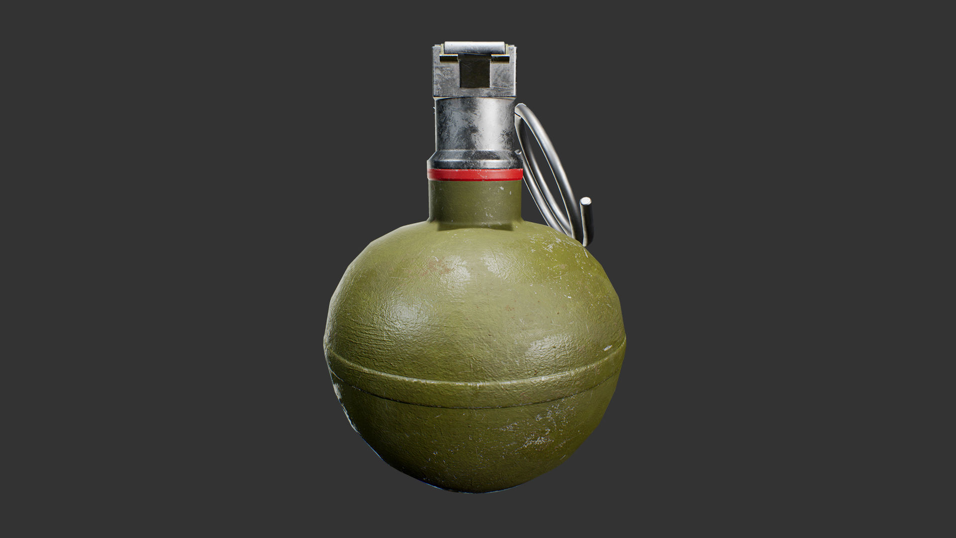 M33 Frag Grenade Low-poly 3D model_3