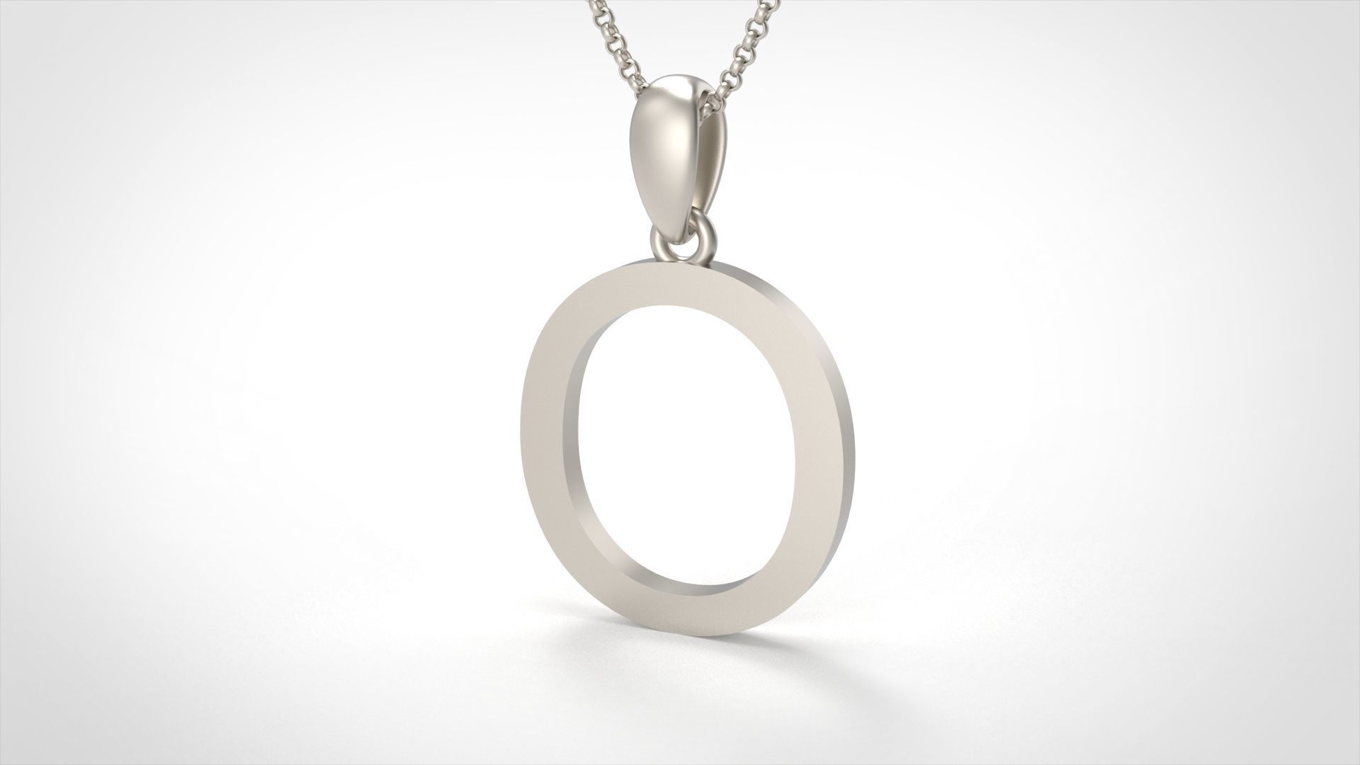 Model 616 Classic Initial Light O Letter 3D print model_4