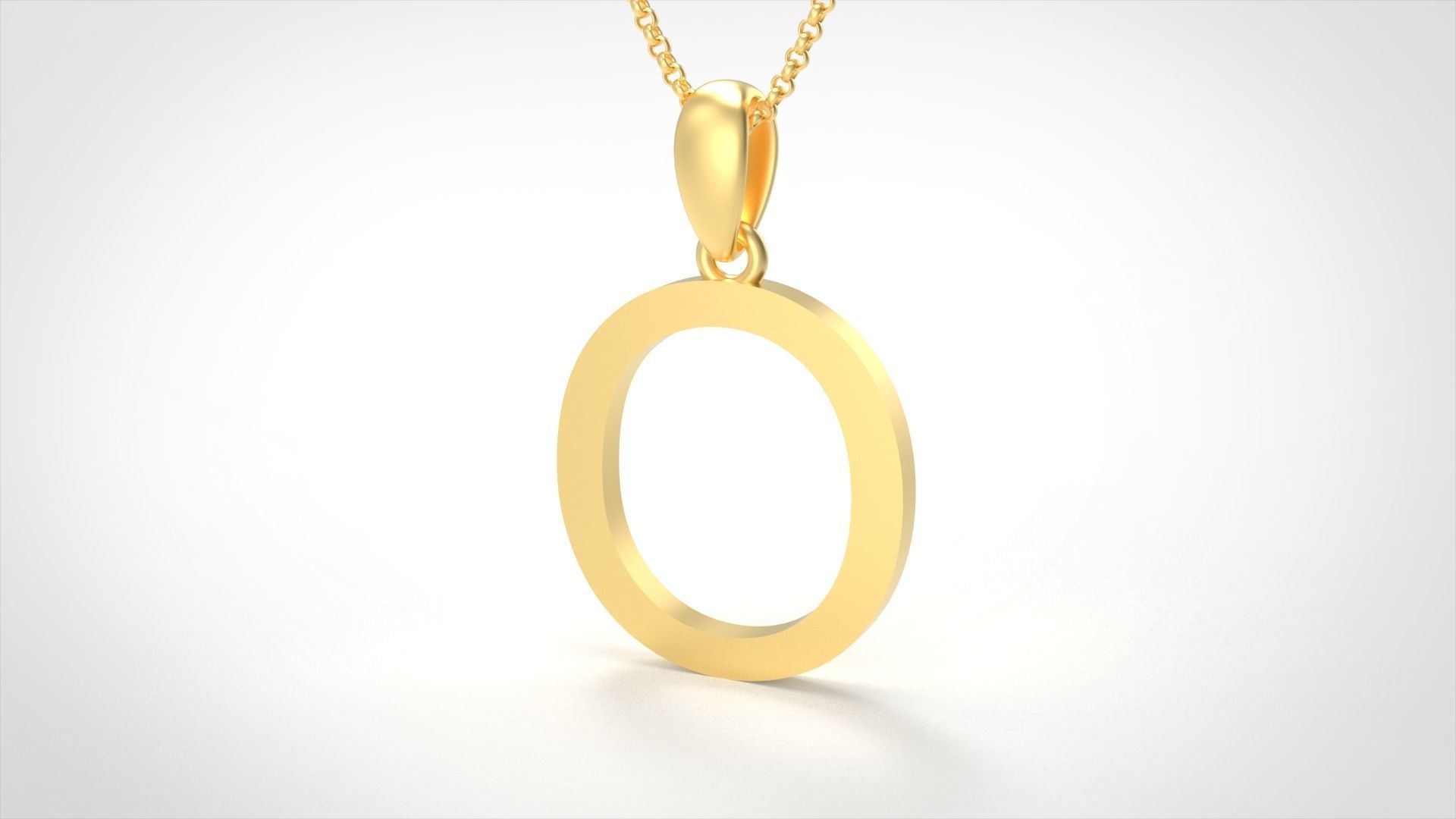 Model 616 Classic Initial Light O Letter 3D print model_3