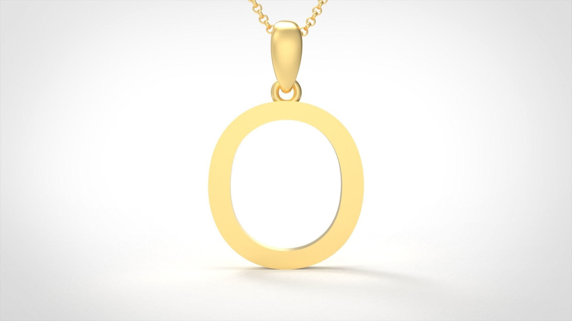 Model 616 Classic Initial Light O Letter 3D print model_1