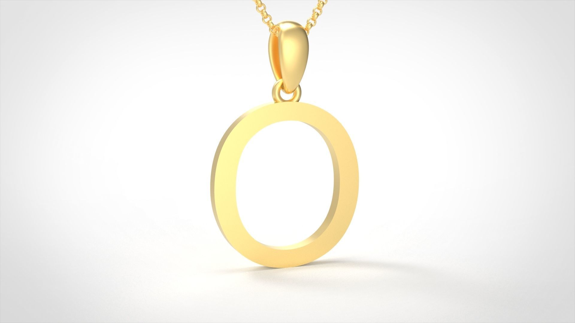 Model 616 Classic Initial Light O Letter 3D print model_2