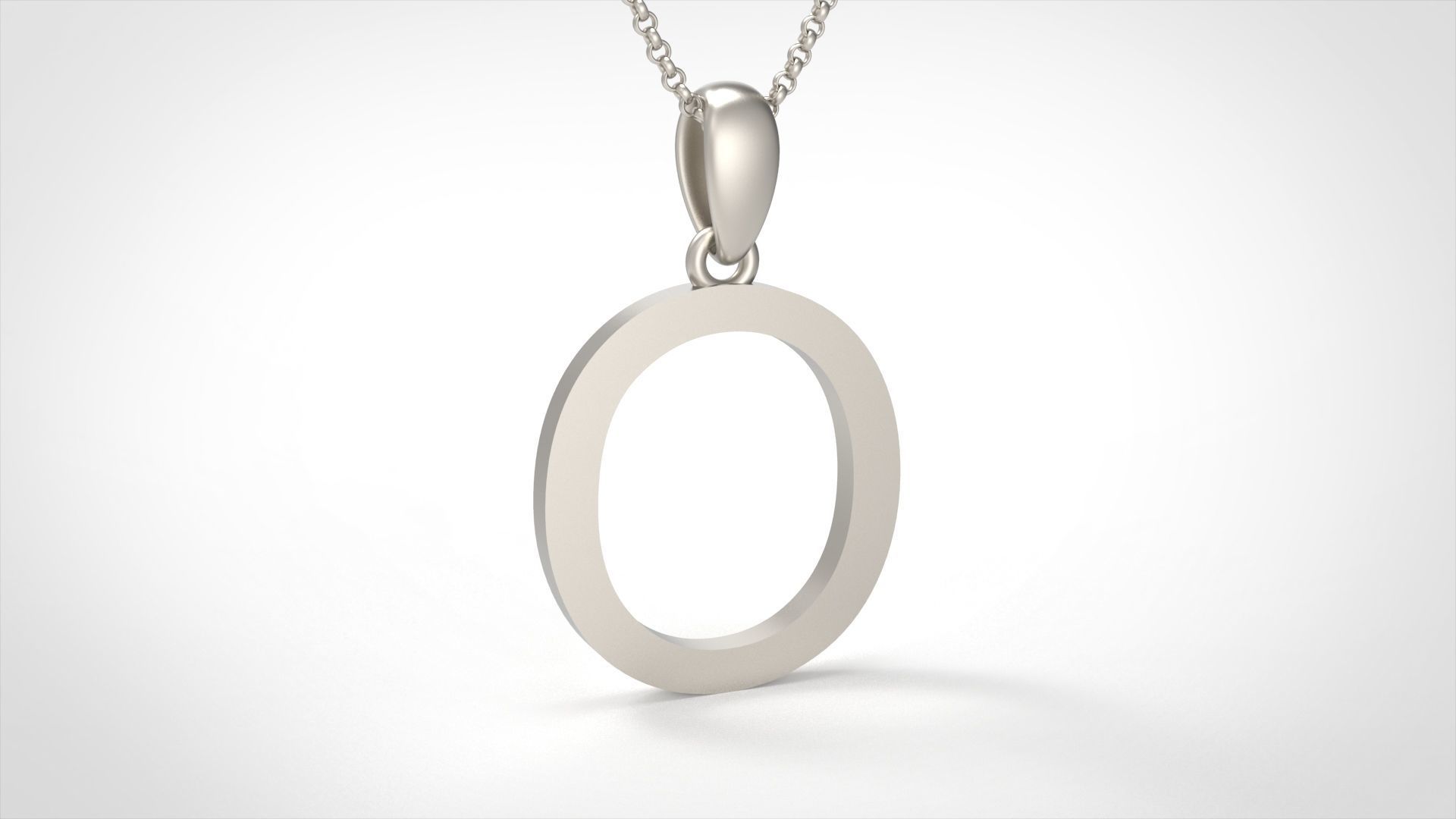 Model 616 Classic Initial Light O Letter 3D print model_5