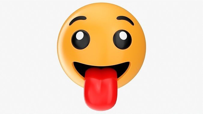 Emoji 069 Smiling with stuck-out tongue 3D model
