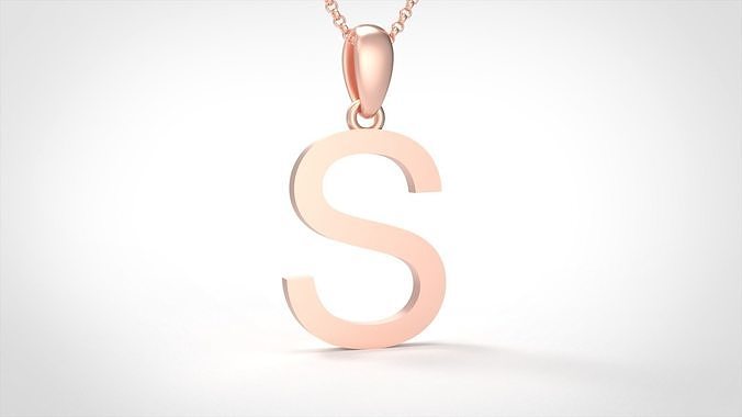 Model 619 Classic Initial Light S Letter 3D print model
