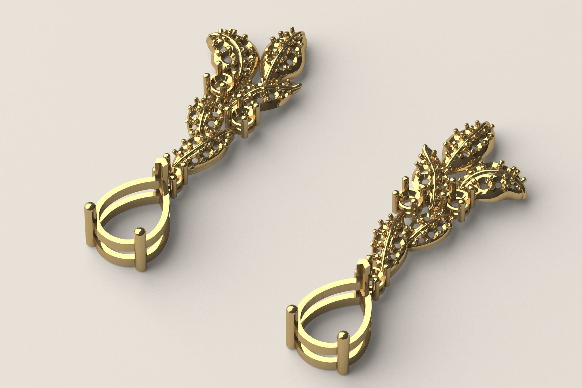 Earring  E 04 3D print model_2