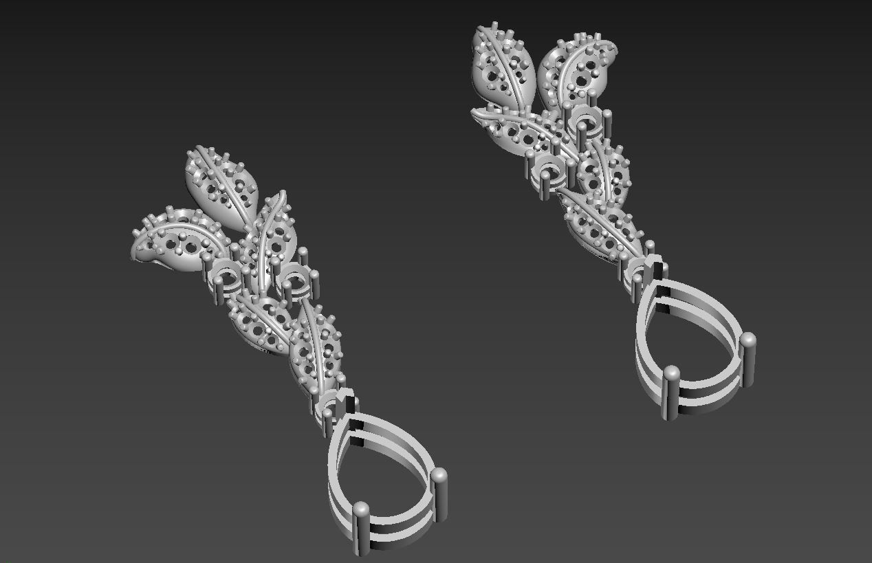 Earring  E 04 3D print model_6