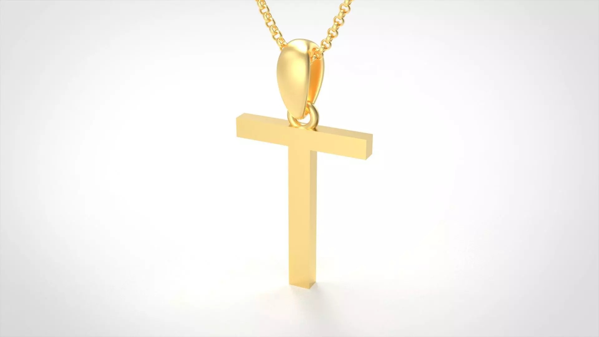 Model 620 Classic Initial Light T Letter 3D print model