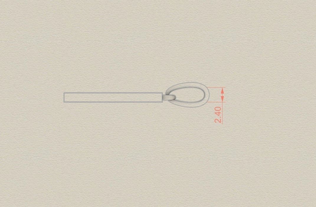 Model 622 Classic Initial Light V Letter 3D print model_7