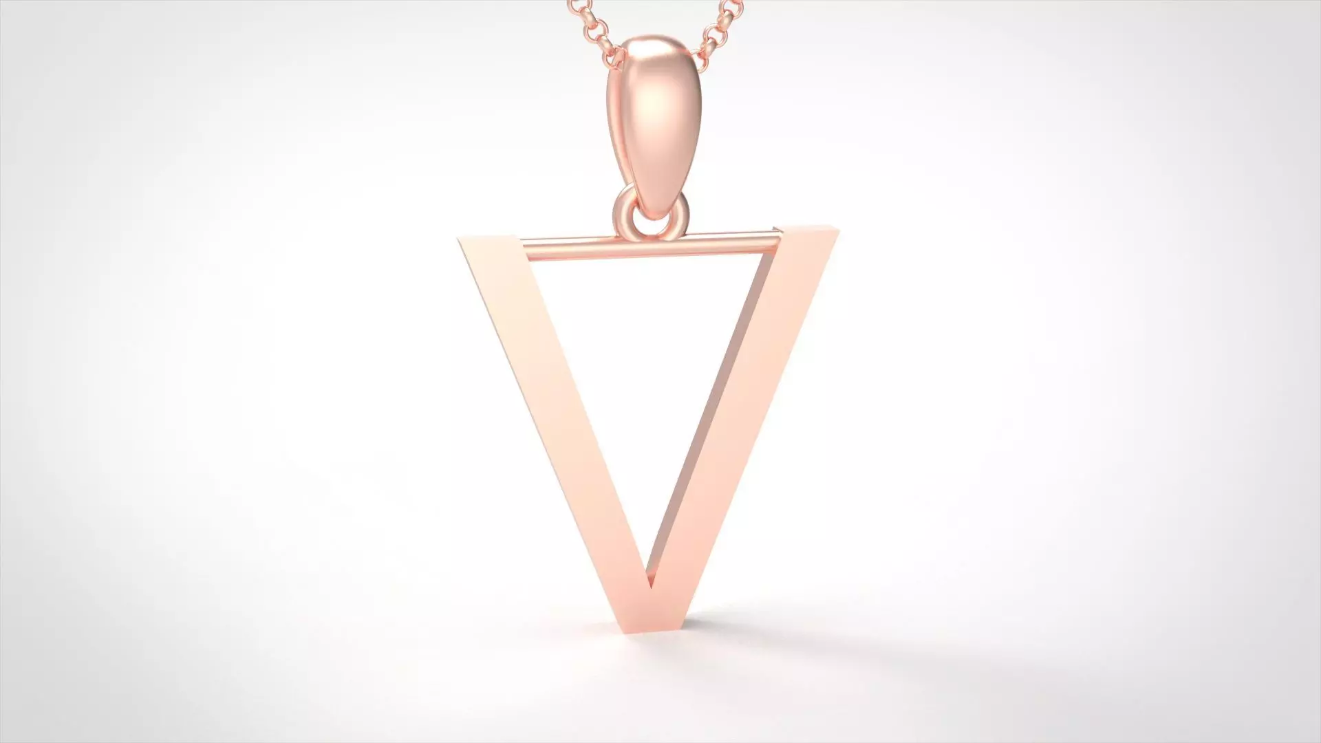 Model 622 Classic Initial Light V Letter 3D print model_0