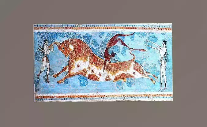 Minoic Art - Palace of Cnossos in Crete Low-poly 3D model