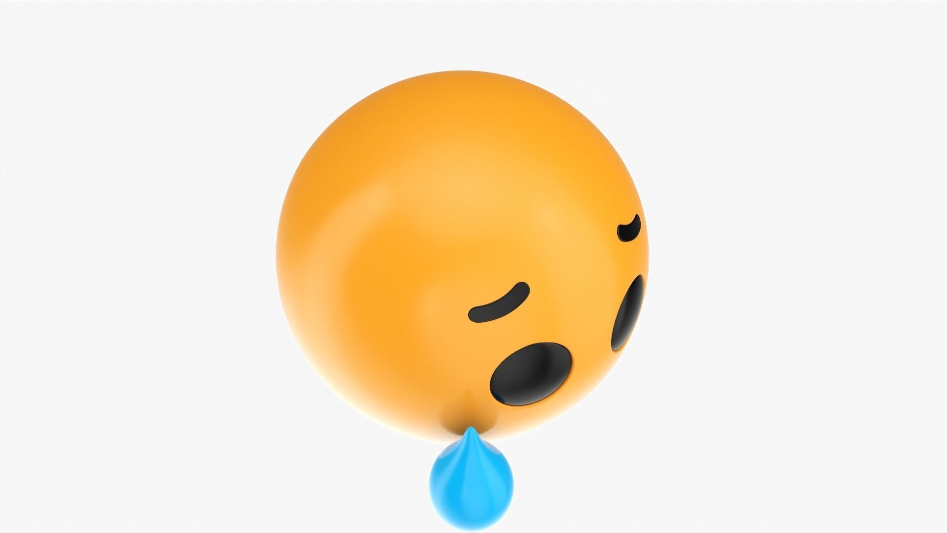 Emoji 072 Crying with tear 3D model_3
