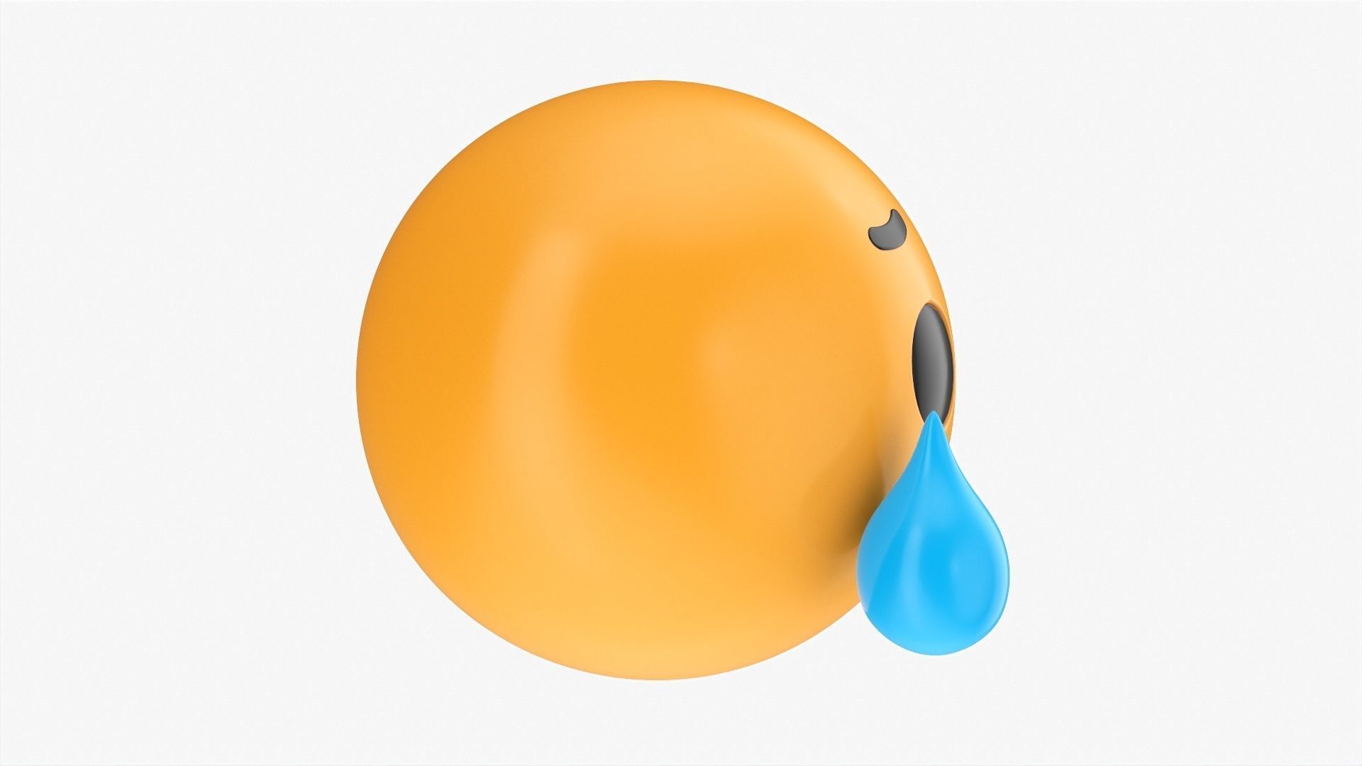 Emoji 072 Crying with tear 3D model_2