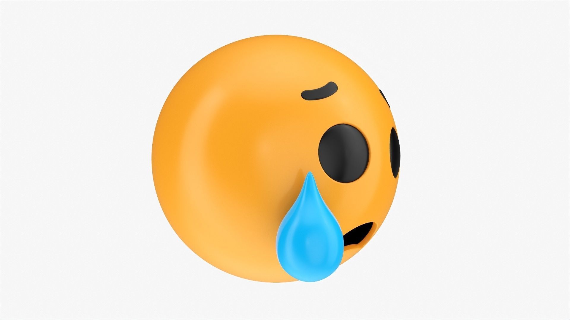Emoji 072 Crying with tear 3D model_1