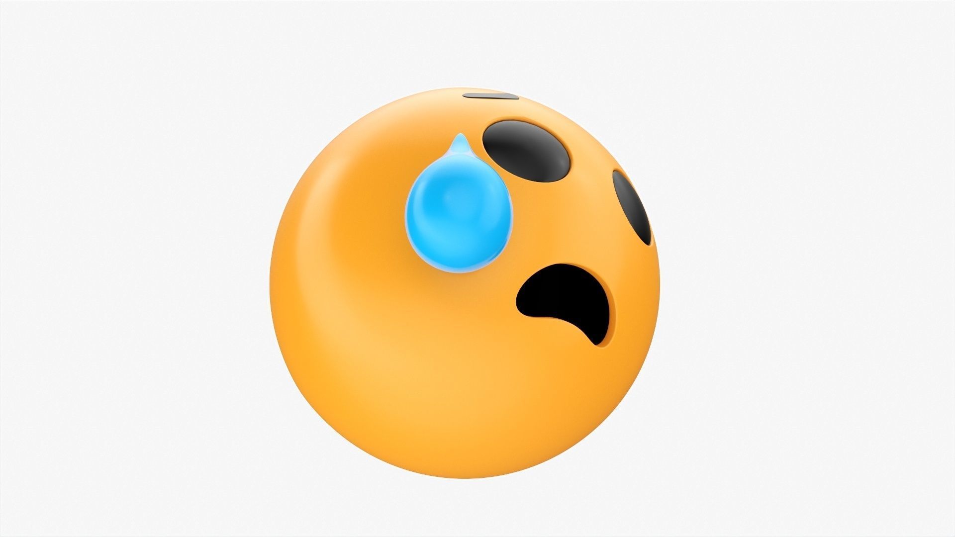 Emoji 072 Crying with tear 3D model_4