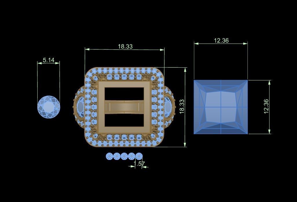 engagement rings 3D Model Collection 3D print model tmtr35 3D print model_4