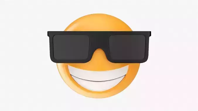 Emoji 073 Laughing with glasses