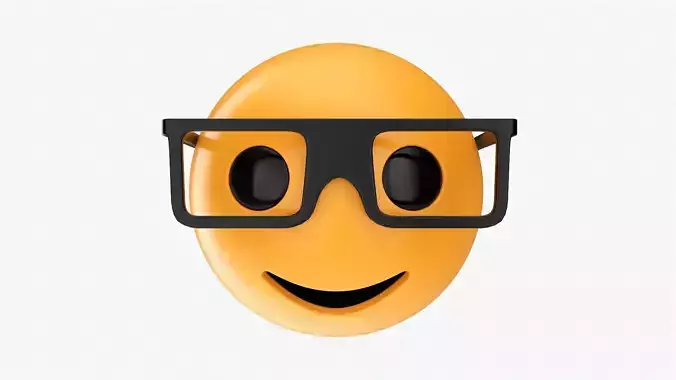 Emoji 074 Smiling with glasses