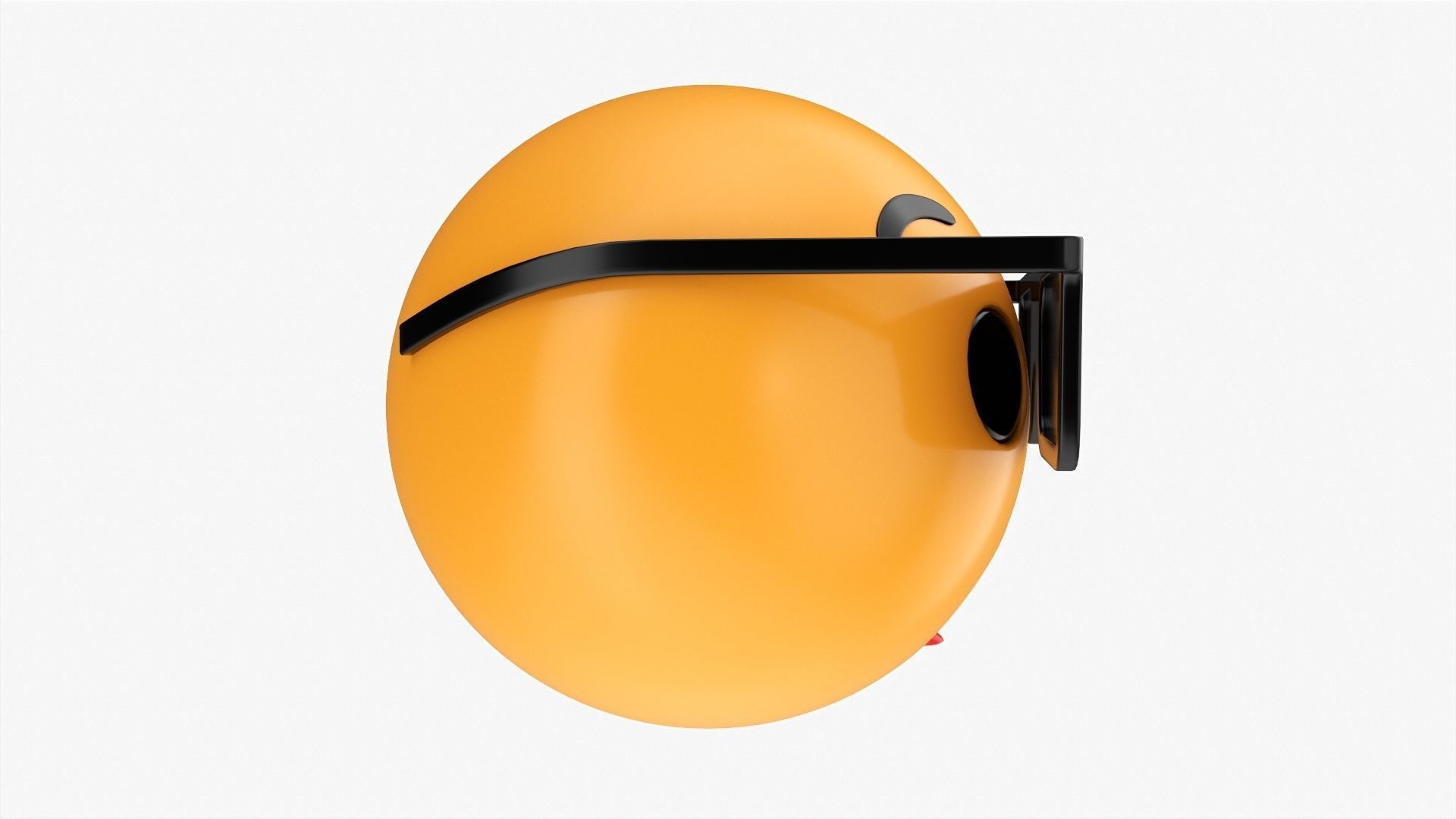 Emoji 075 Speechless with teeth tongue glasses 3D model_2