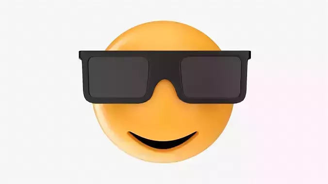 Emoji 076 Smiling with glasses