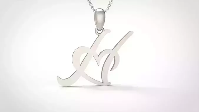 Model 635 H Love Heart Initial Letter  