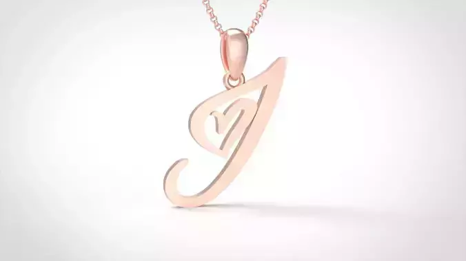 Model 636 I Love Heart Initial Letter