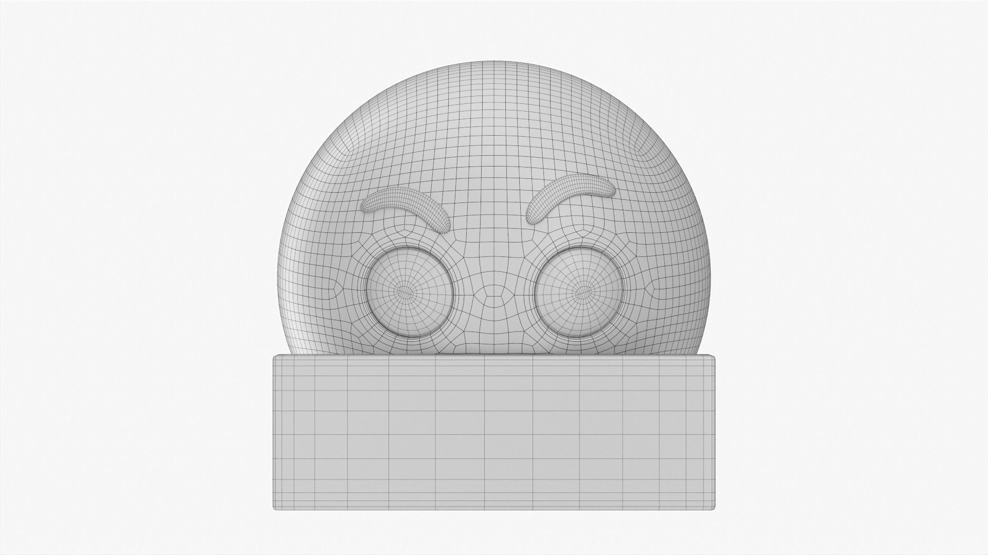 Emoji 078 Angry with mouth covered 3D model_5