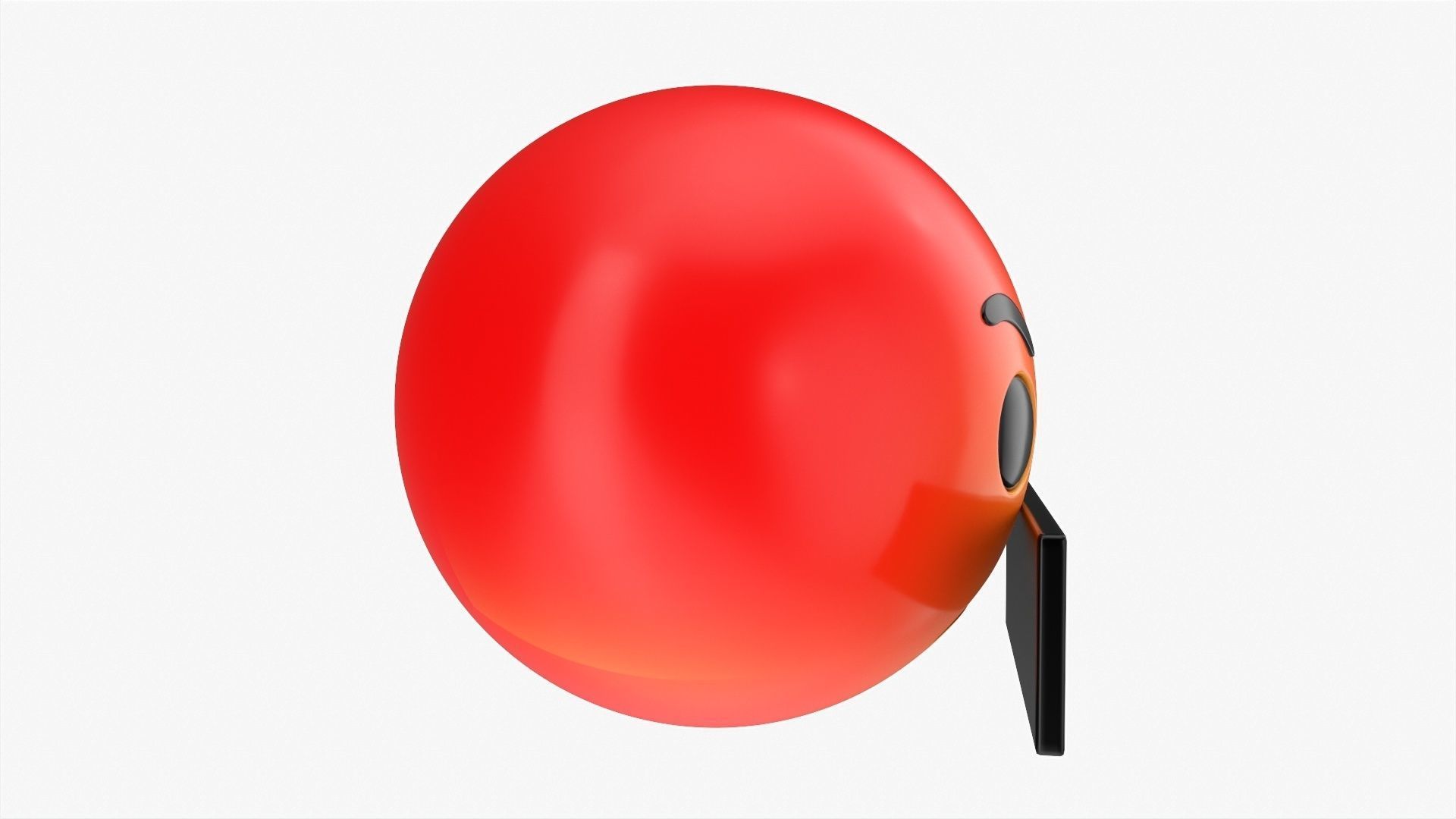 Emoji 078 Angry with mouth covered 3D model_2