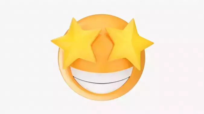 Emoji 079 Laughing with star shaped eyes