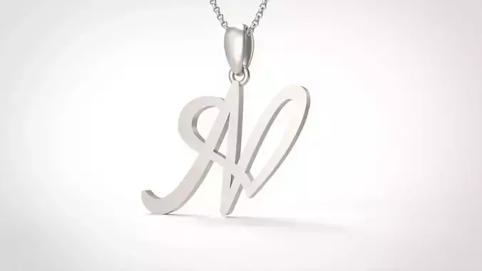Model 641 N Love Heart Initial Letter  
