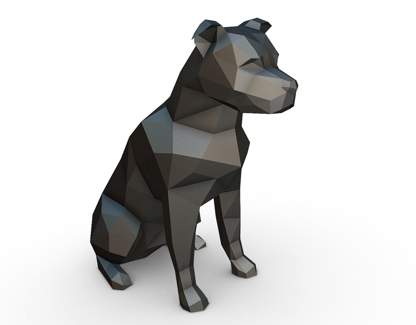 staffy staffordshire bull terrier 3D print model_5