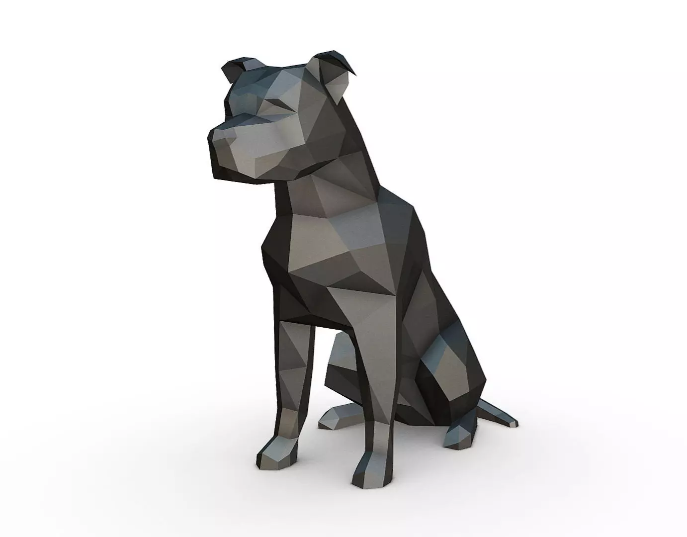staffy staffordshire bull terrier 3D print model_0