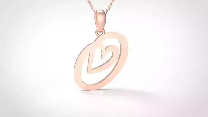 Model 642 O Love Heart Initial Letter  