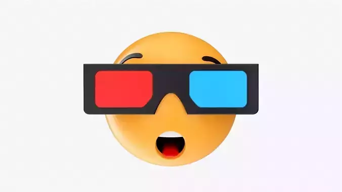 Emoji 080 Speechless with rectangular glasses