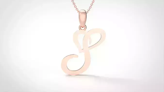 Model 645 S Love Heart Initial Letter