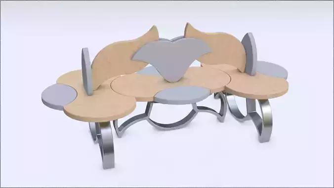 Bench table with two legs