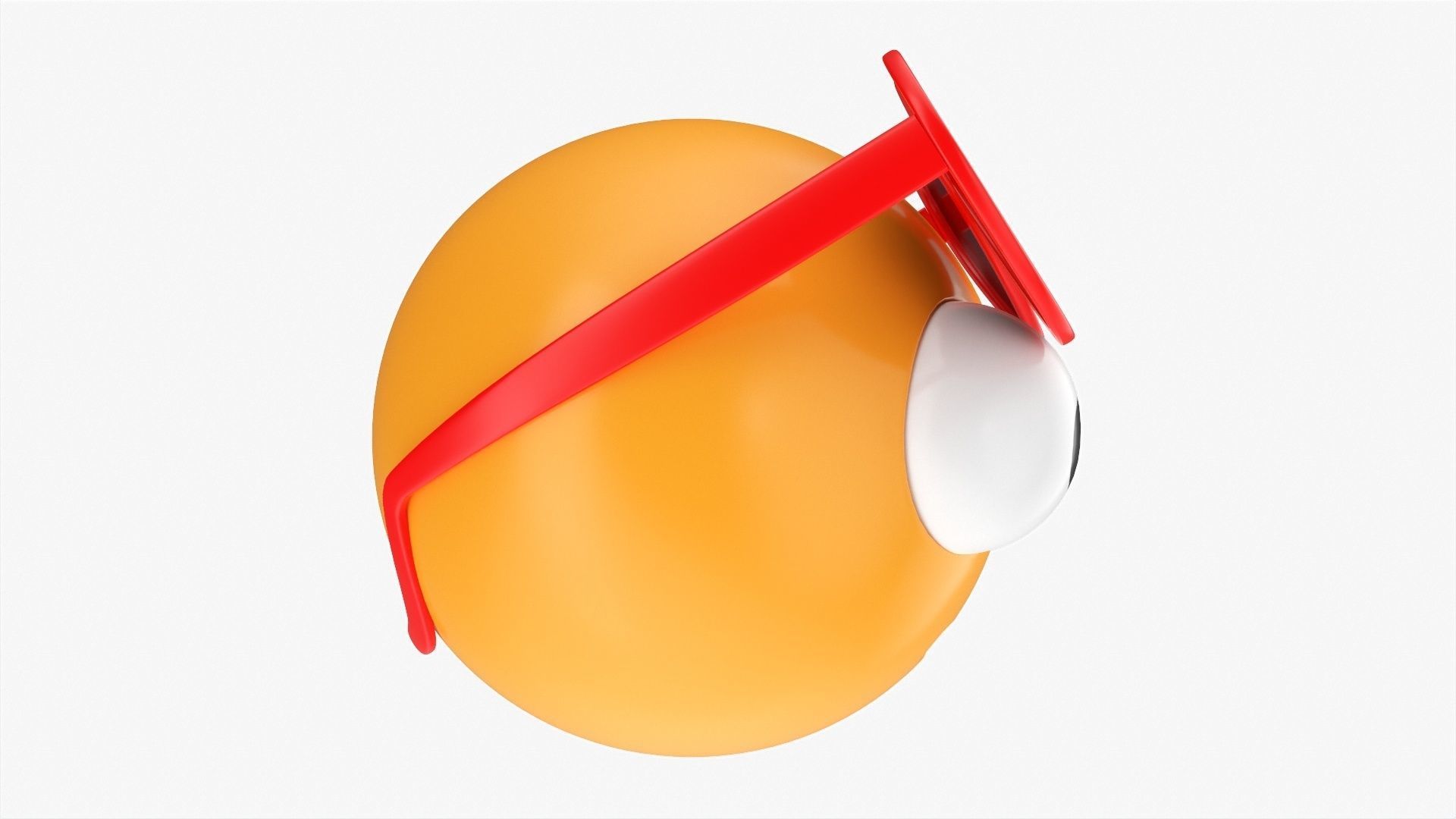 Emoji 083 With protruding eyes and heart shaped glasses 3D model_2