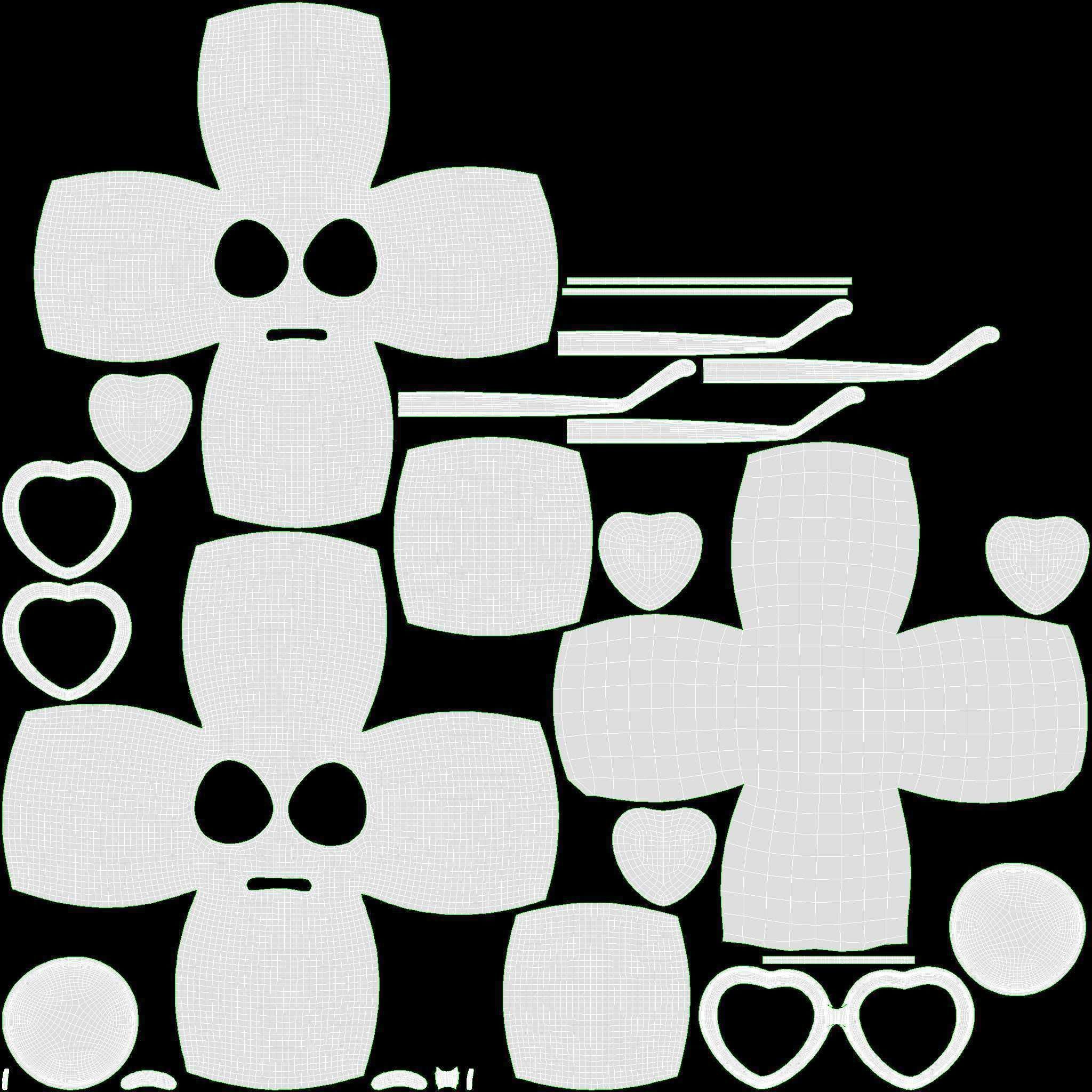 Emoji 083 With protruding eyes and heart shaped glasses 3D model_6