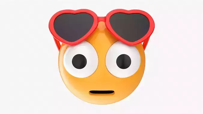 Emoji 083 With protruding eyes and heart shaped glasses