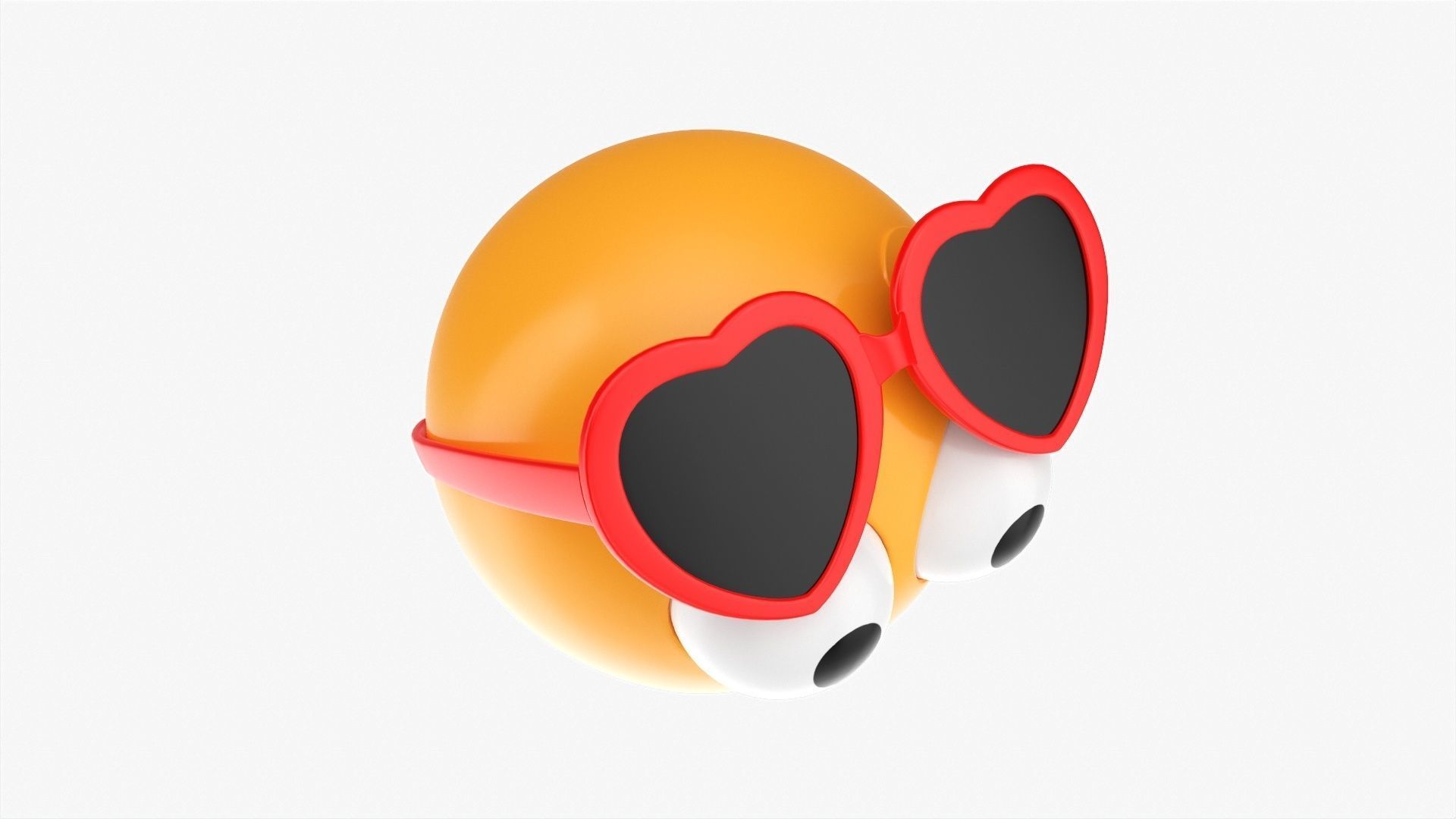Emoji 083 With protruding eyes and heart shaped glasses 3D model_3