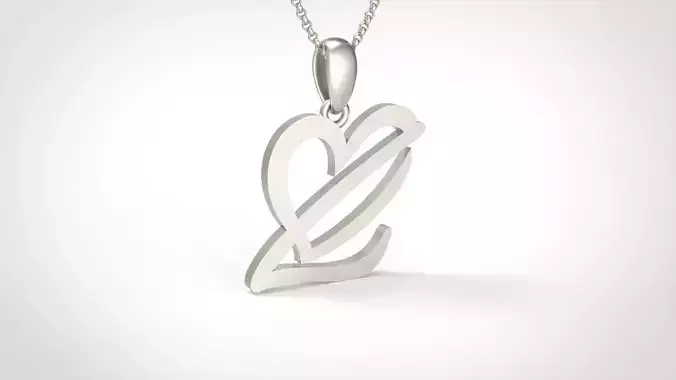 Model 650 Z Love Heart Initial Letter  